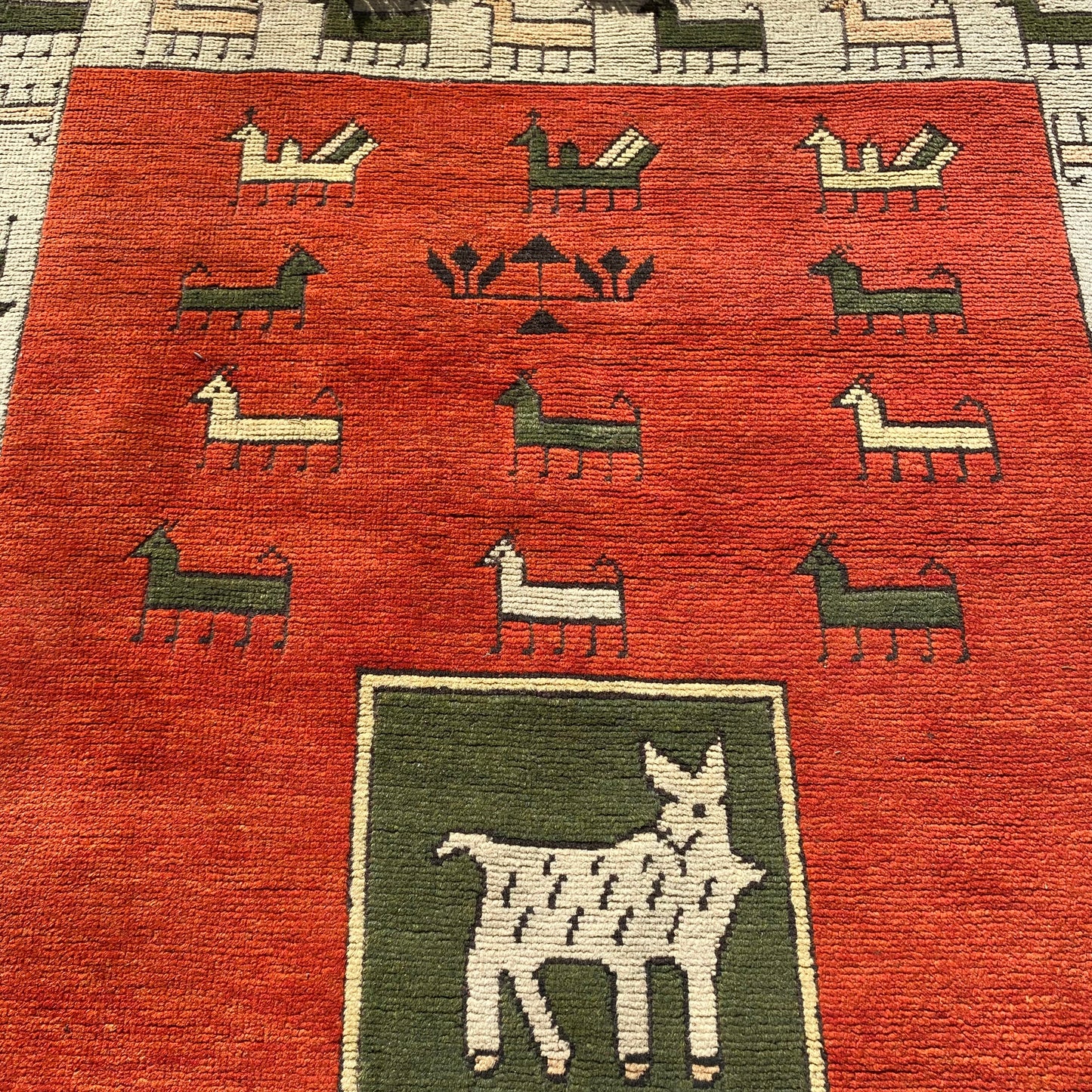 Vintage Rug, 4' 6 x 6' 8 Orange