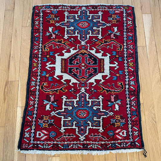 Vintage Rug, 2' 1 x 2' 11 Red