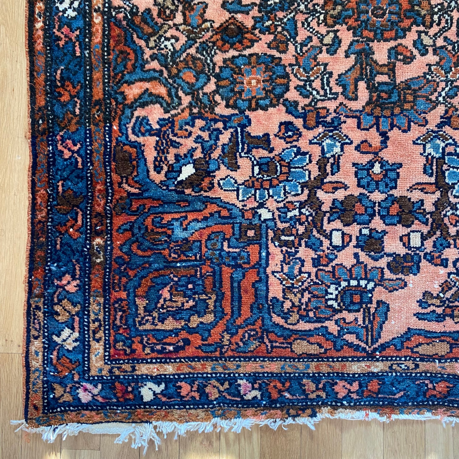 Persian Lilihan, 3' 4 x 6' 3 Salmon Vintage - Jessie's Oriental Rugs