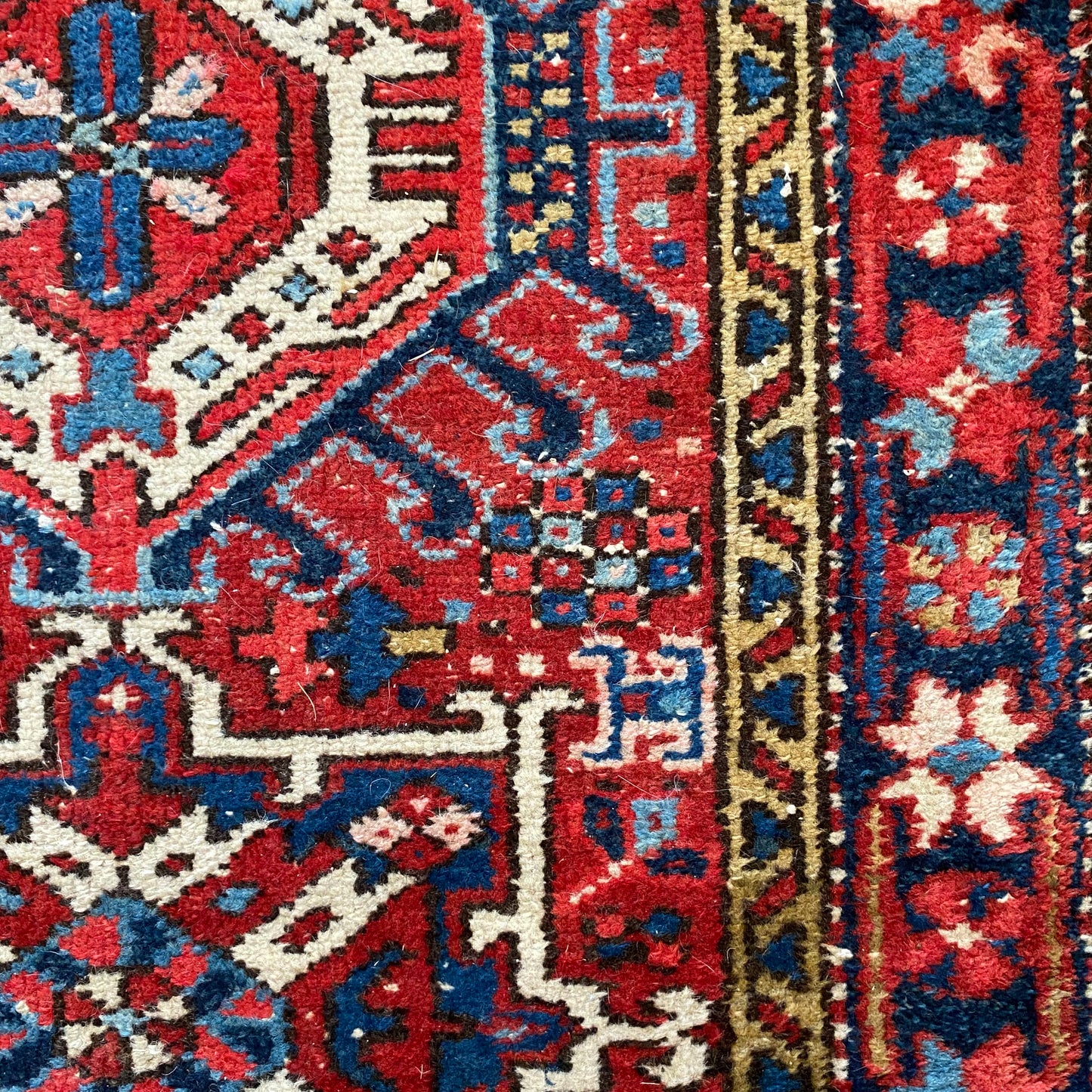Vintage Rug, 3' x 4' 7 Red