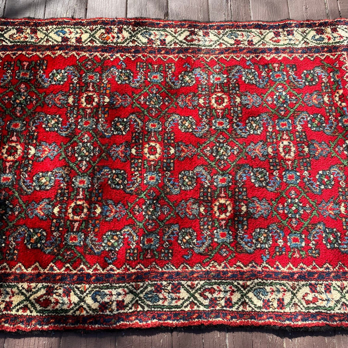 Vintage Rug, 3' 4 x 5' Red