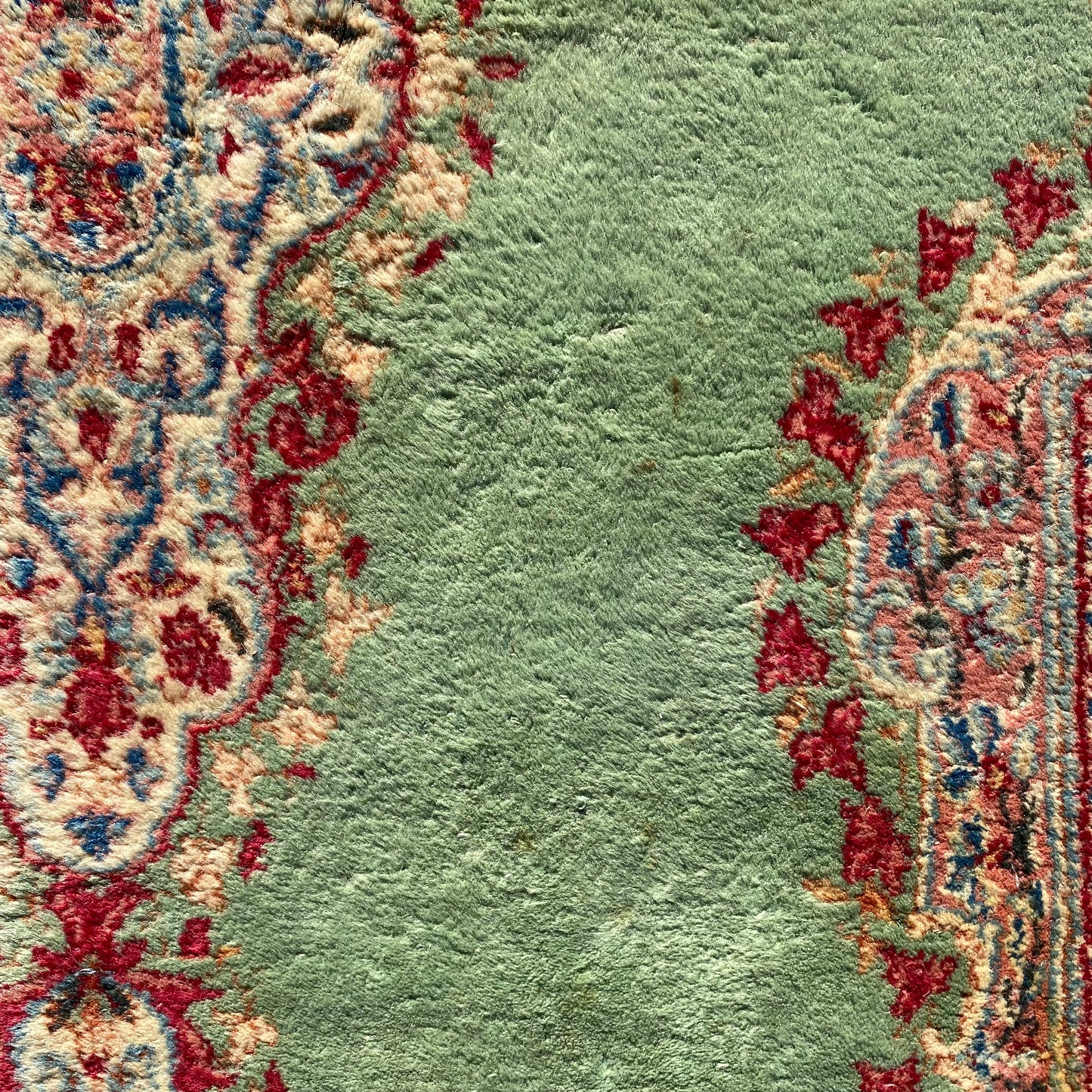 Vintage Rug, 4' 2 x 7' Green