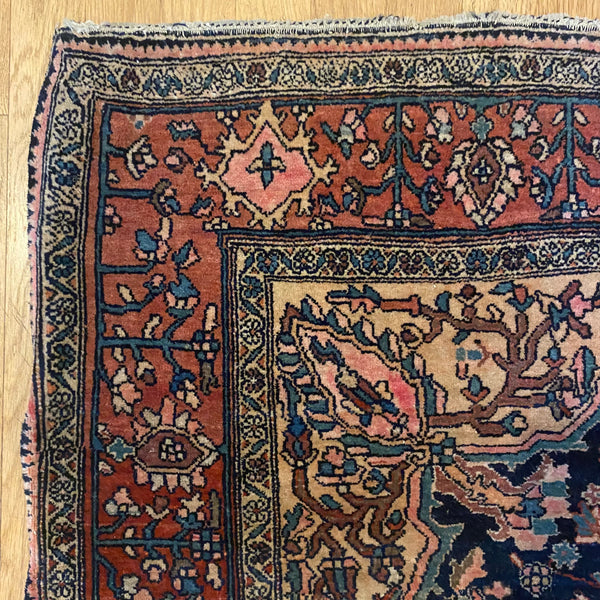 Vintage Rug, 3' 6 x 5' 2 Blue