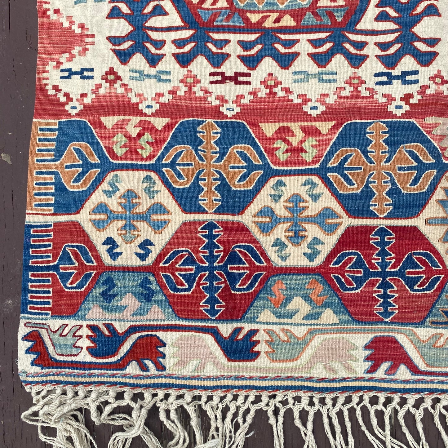 Vintage Rug, 3' 9 x 6' White