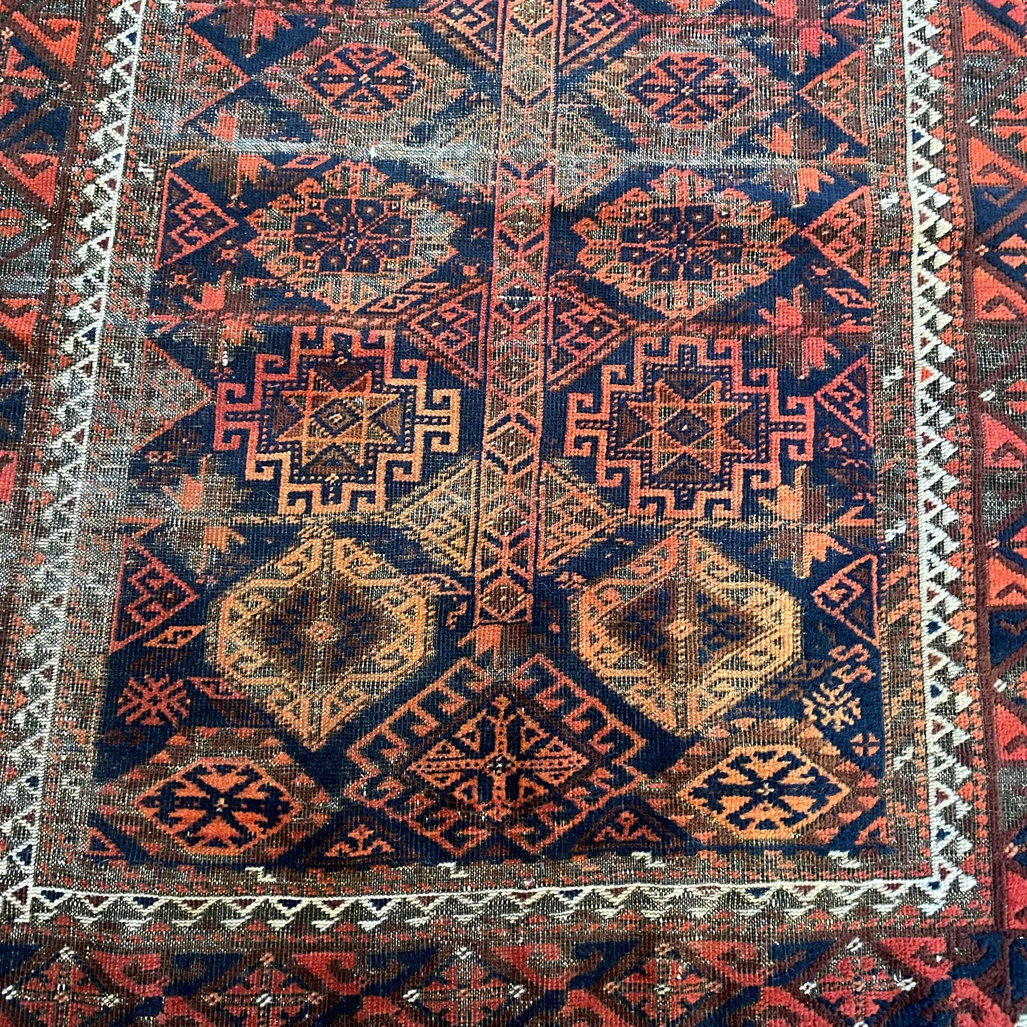 Antique Rug, 3' 5 x 6' 5 Blue