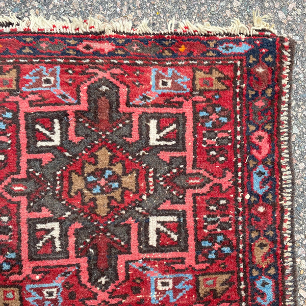 Vintage Rug, 1' 9 x 5' 2 Red