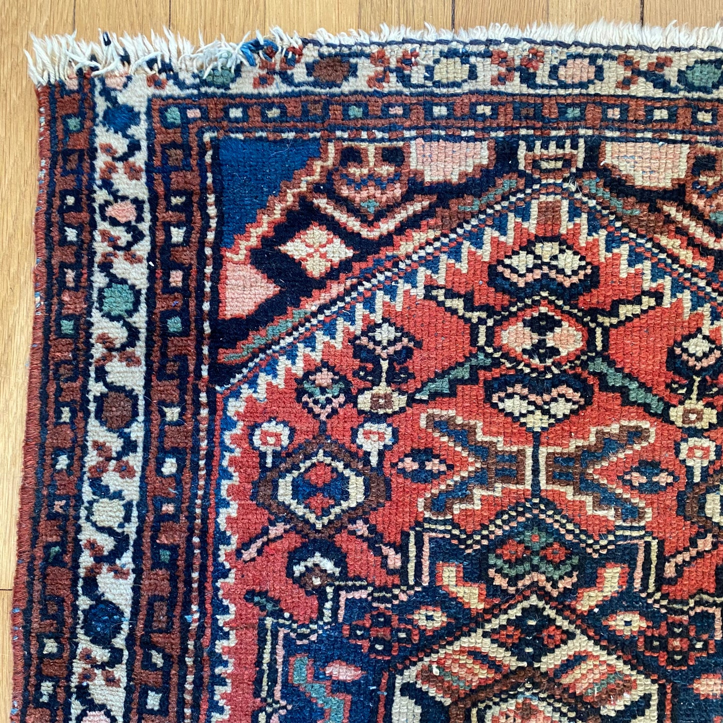 Vintage Rug, 2' x 2' 7 Red