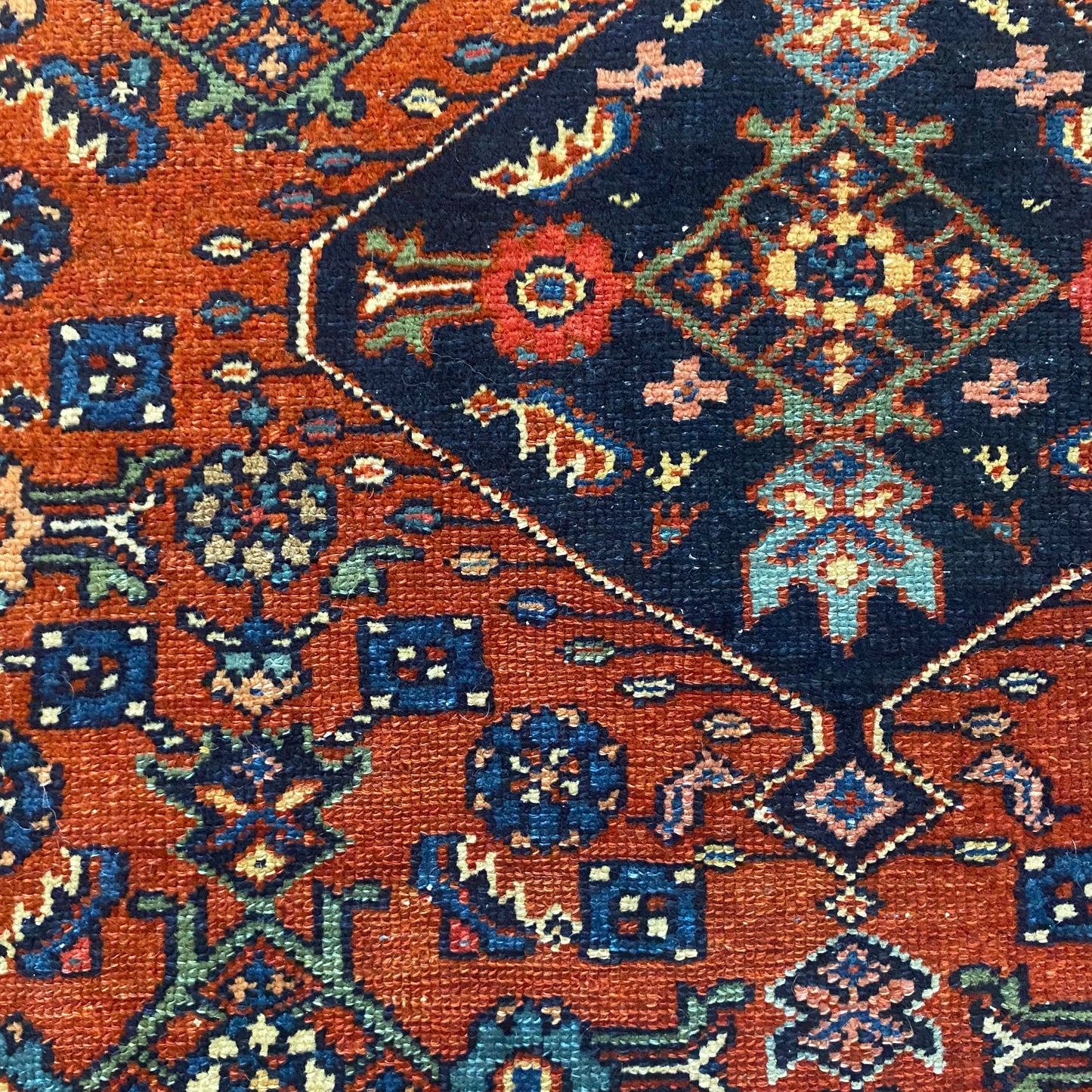 Vintage Rug, 3' 5 x 5' Red