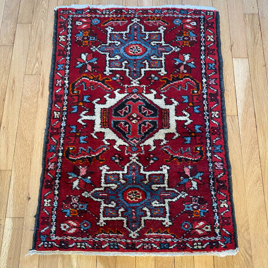 Vintage Rug, 2' 1 x 2' 11 Red