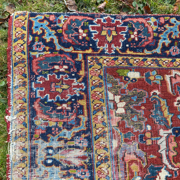Vintage Rug, 7' 2 x 8' 8 Red