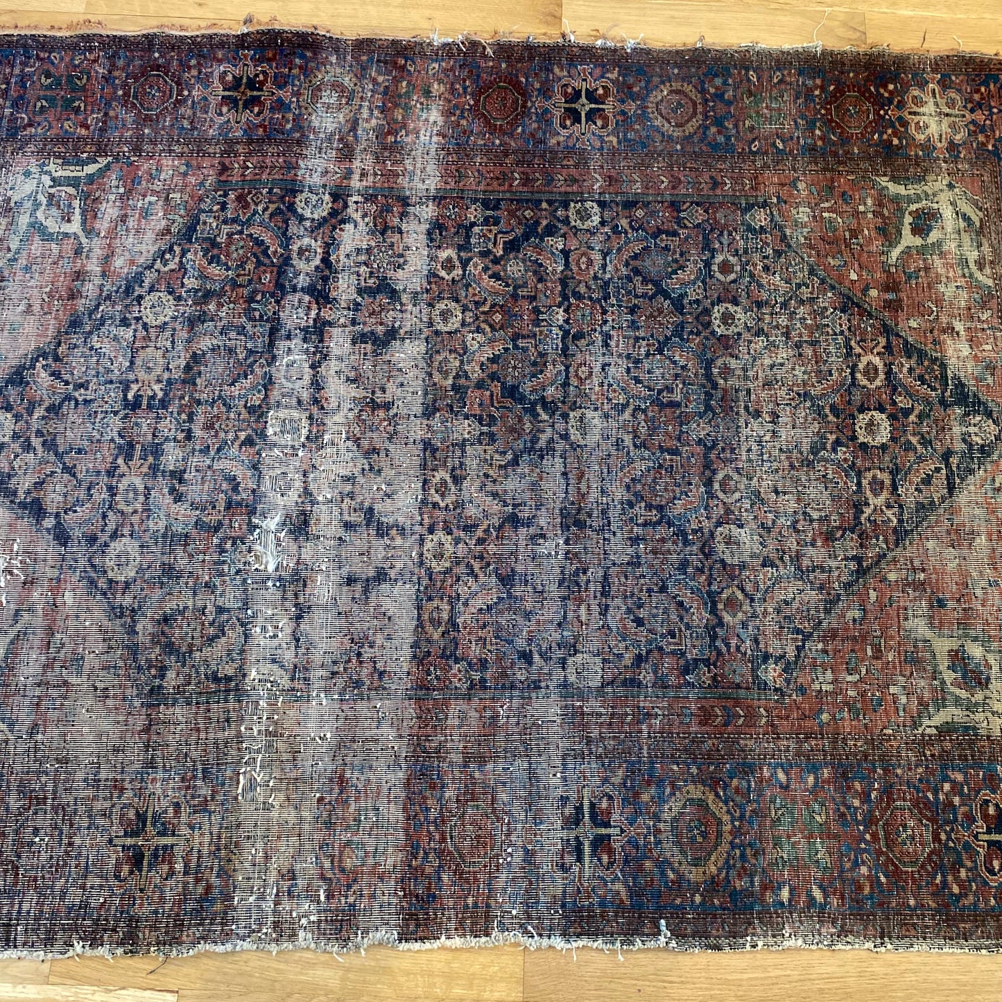Vintage Rug, 3' 5 x 4' 9 Blue