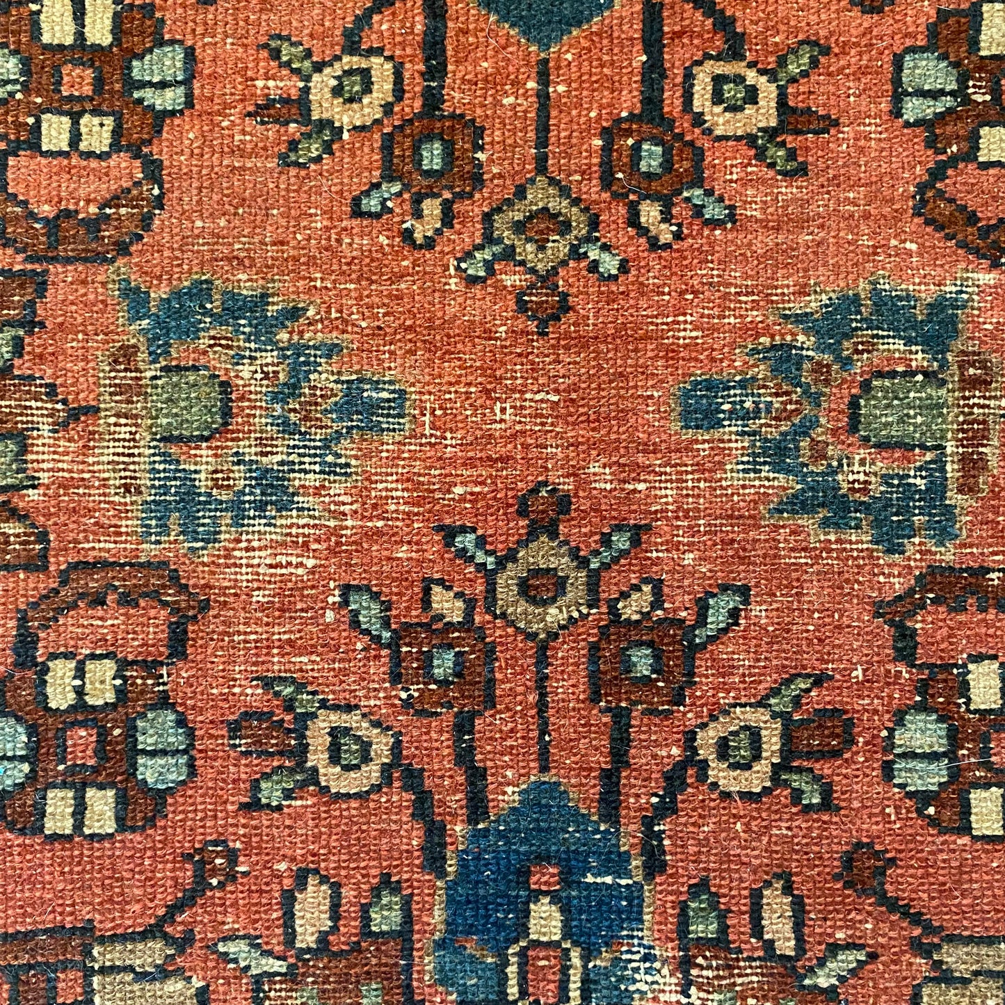 Vintage Rug, 2' 4 x 3' 10 Dark Coral