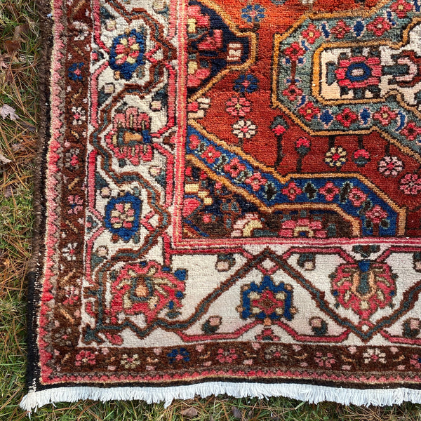 Vintage Rug, 5' 4 x 10' 5 Red