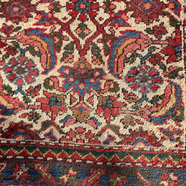 Vintage Rug, 2' 7 x 9' 11 White