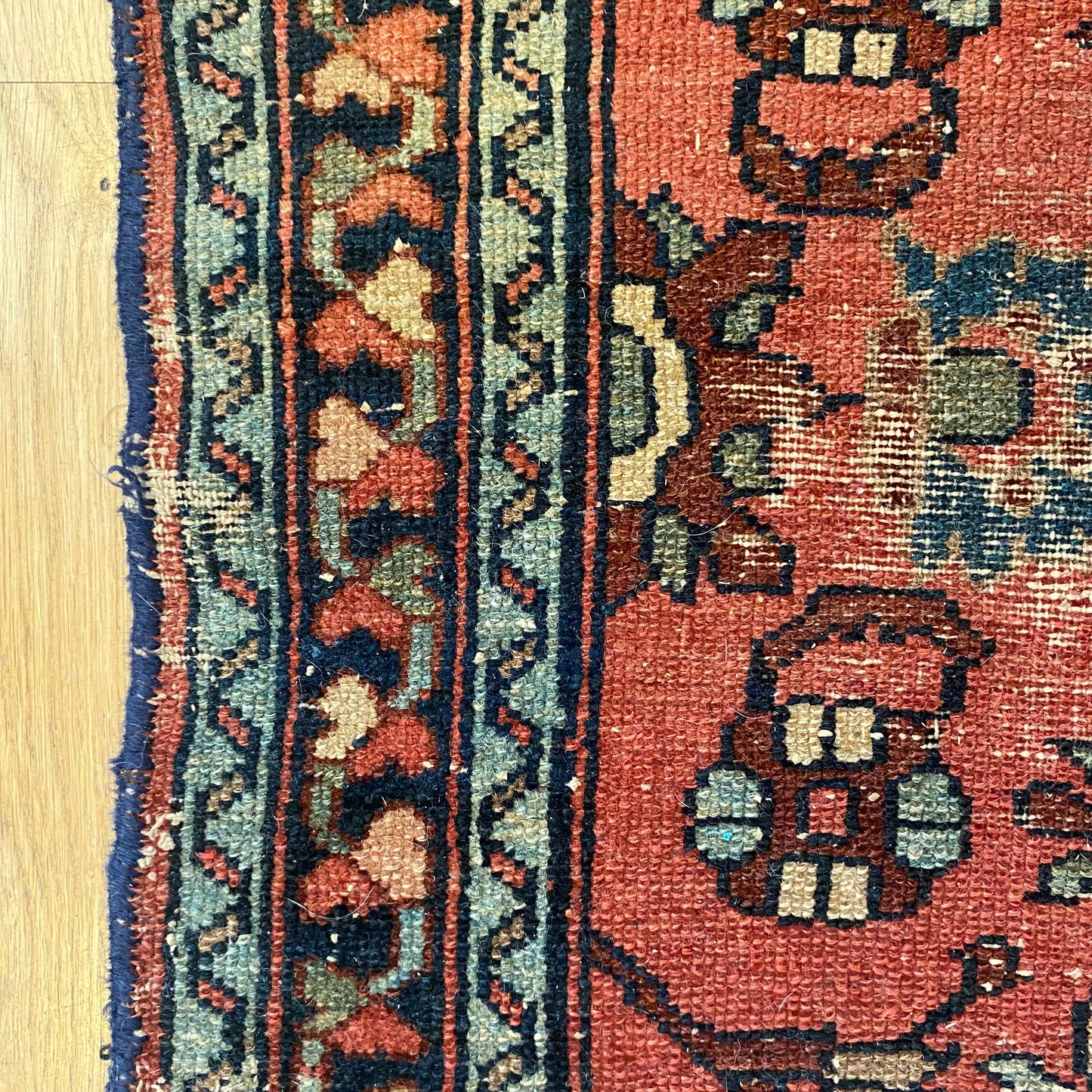 Vintage Rug, 2' 4 x 3' 10 Dark Coral