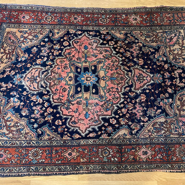 Vintage Rug, 3' 6 x 5' 2 Blue