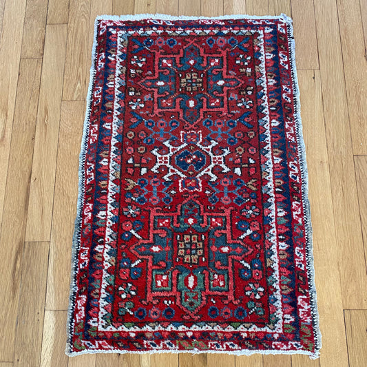 Vintage Rug, 1' 9 x 2' 8 Red