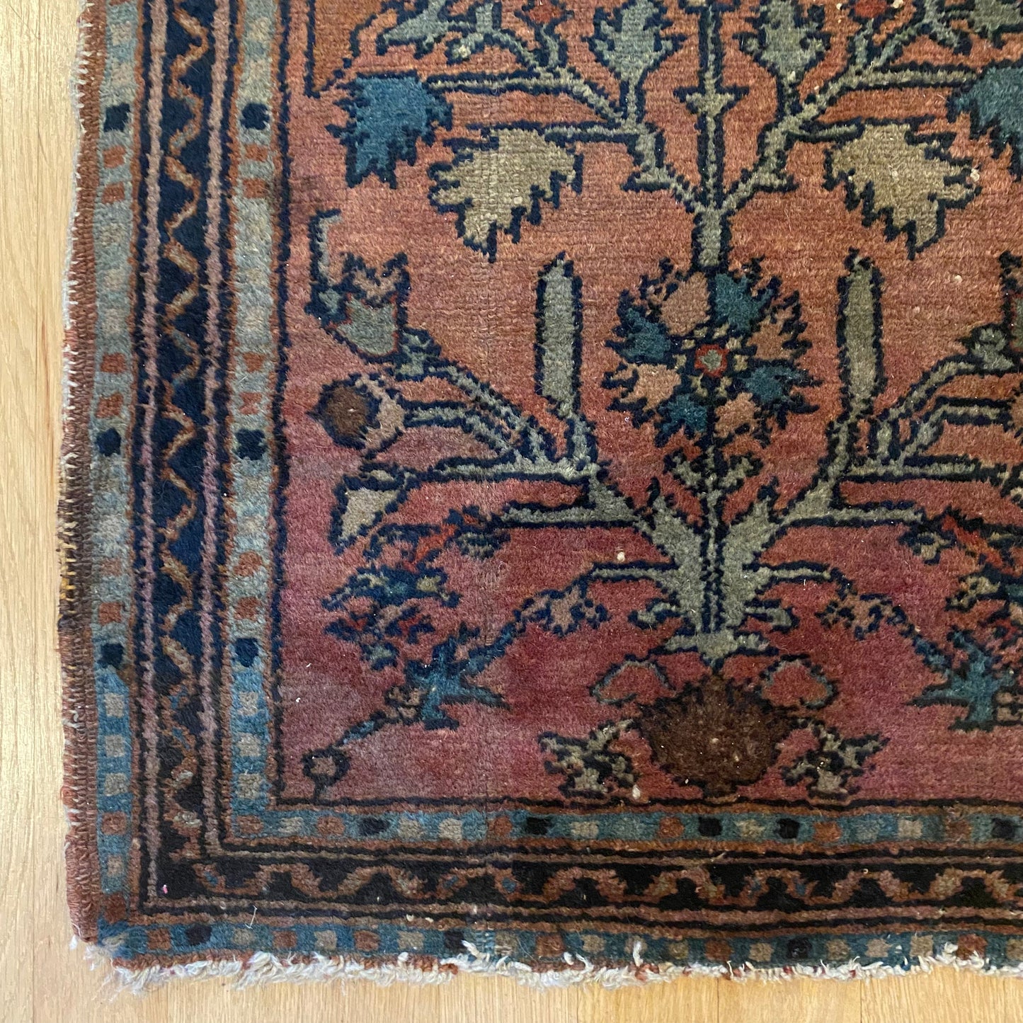 Vintage Rug, 1' 9 x 2' 9 Magenta