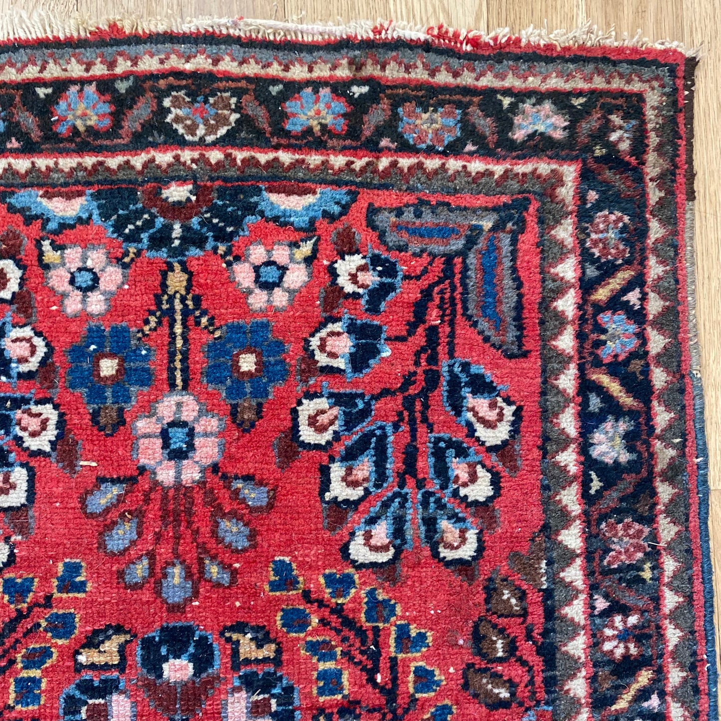 Vintage Rug, 1' 11 x 3' Red