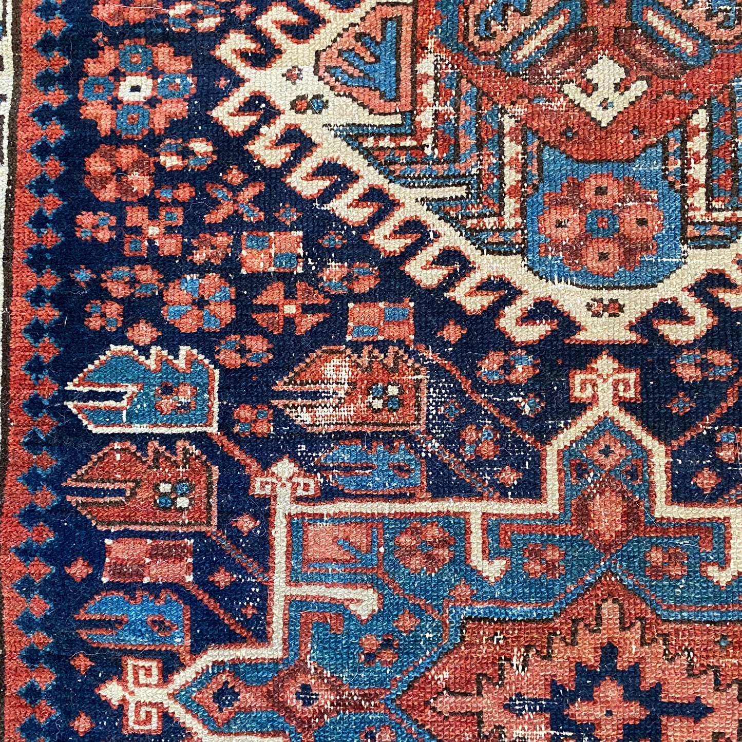 Vintage Rug, 3' 7 x 4' 6 Blue