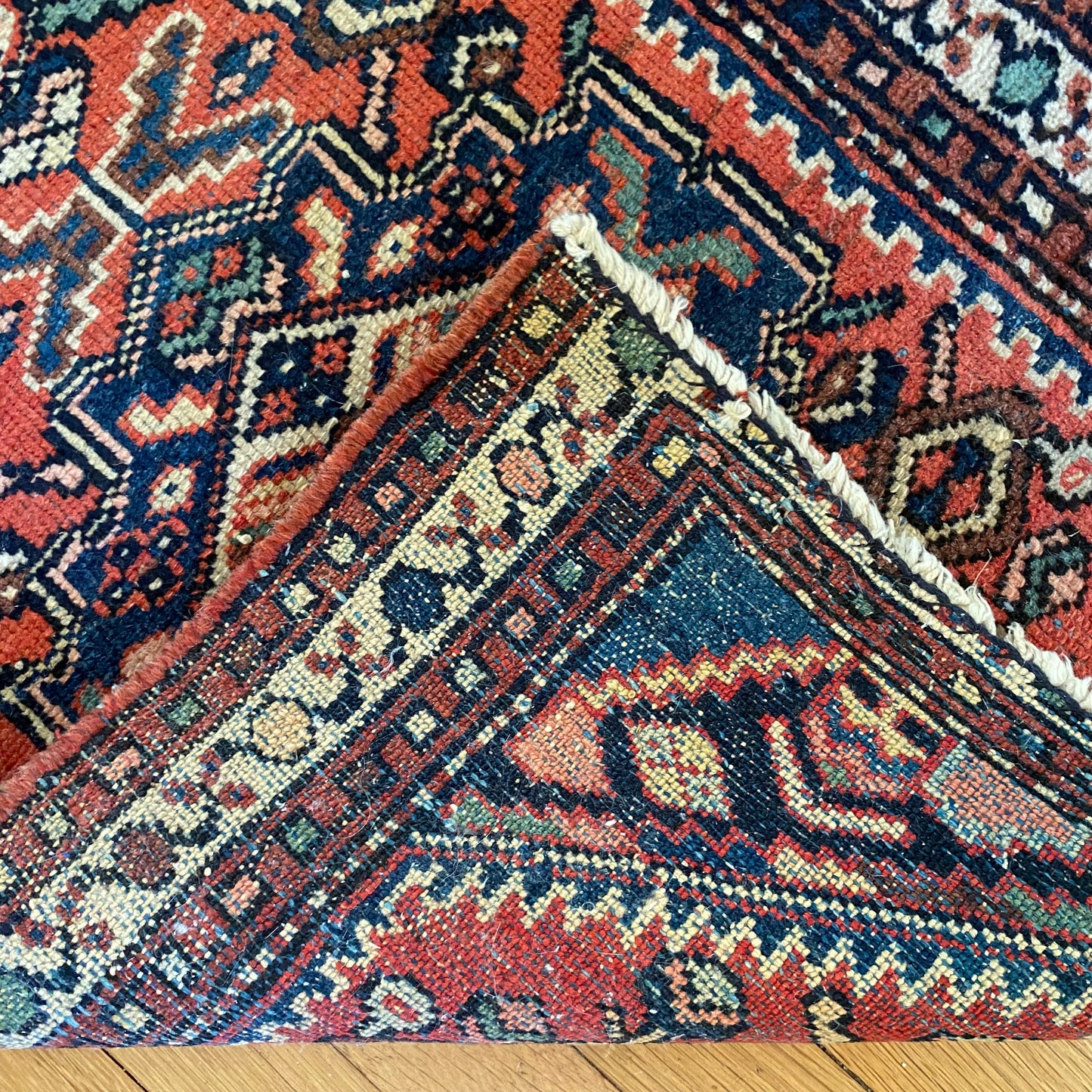 Vintage Rug, 2' x 2' 7 Red