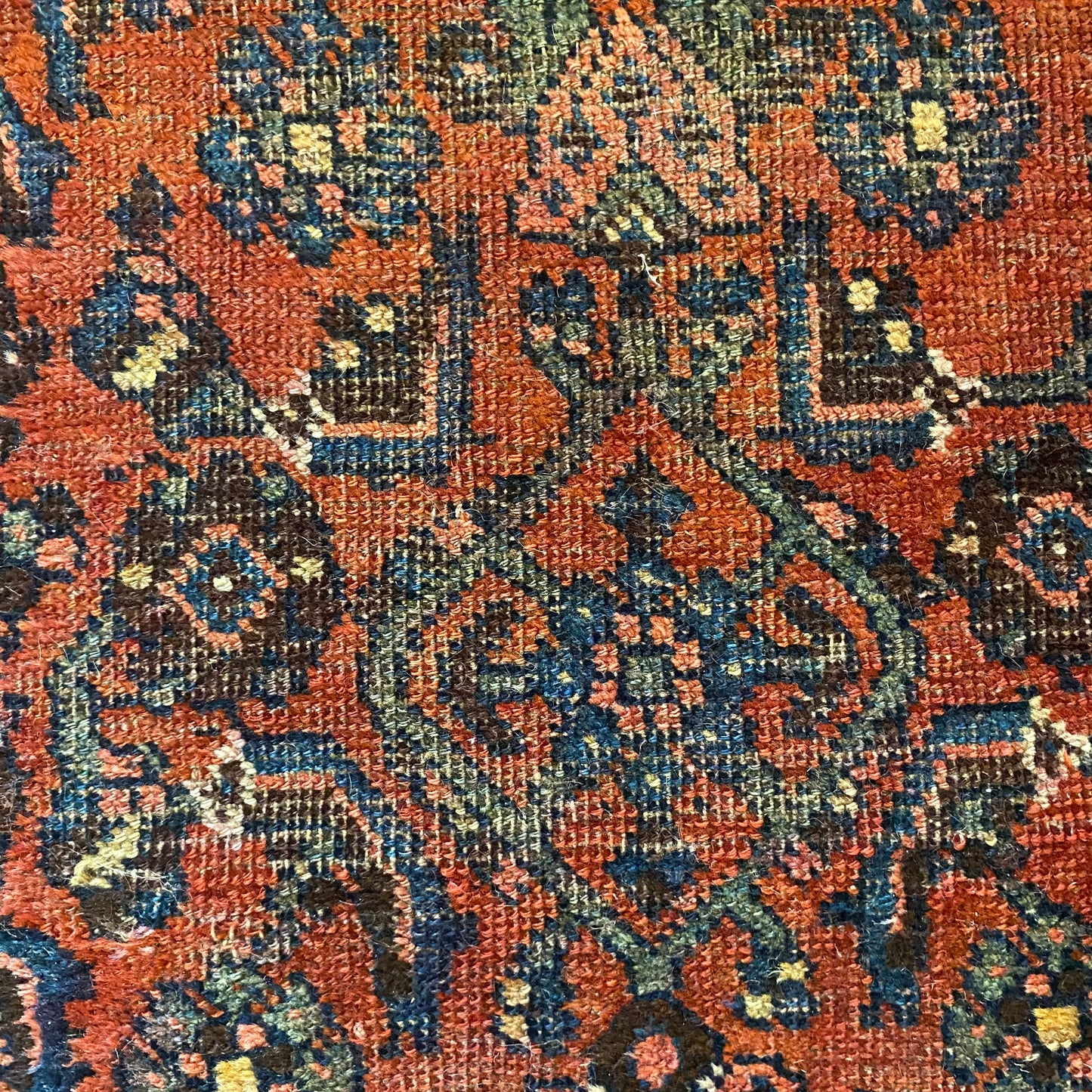Vintage Rug, 3' 9 x 7' 2 Red Brown