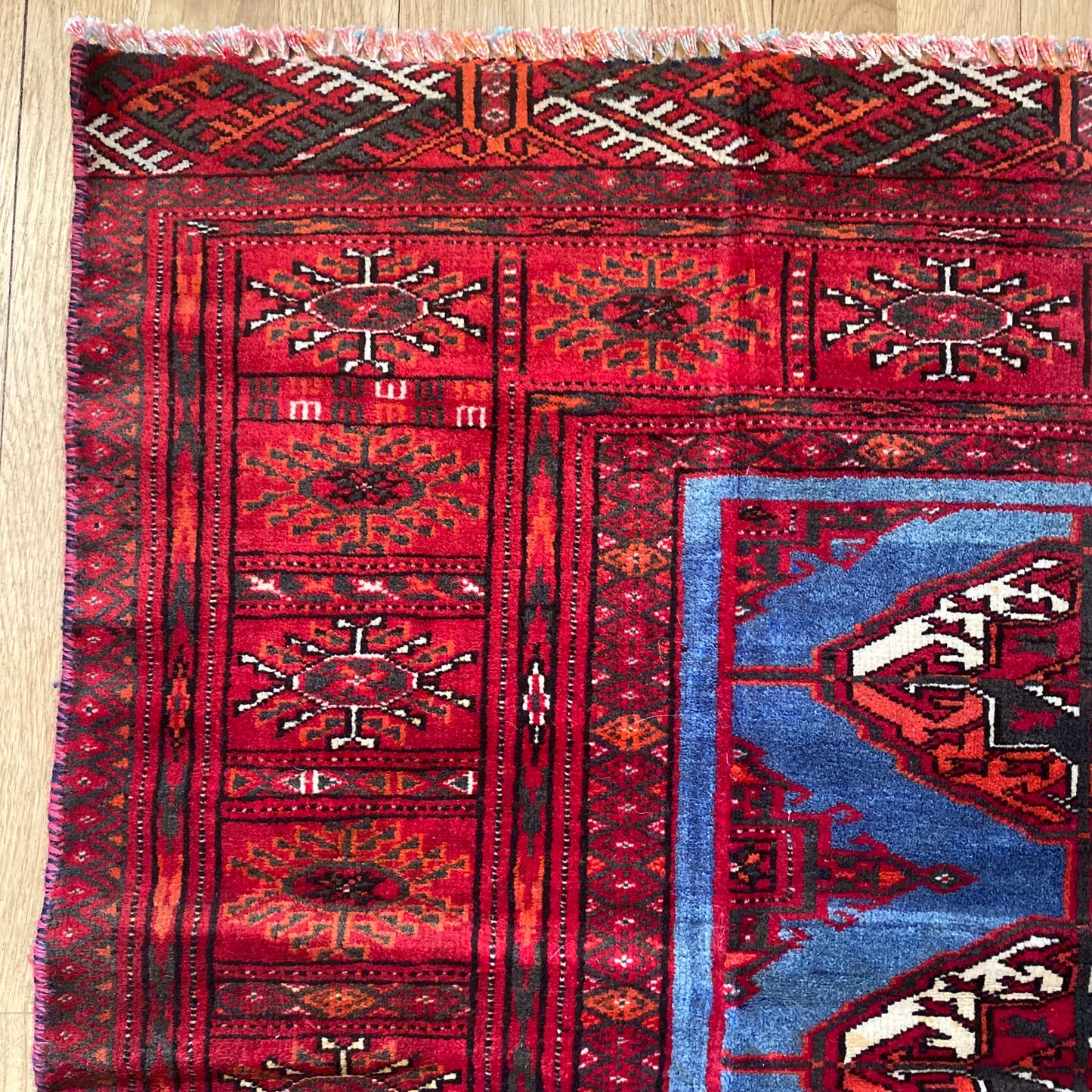 Vintage Rug, 3' x 4' Blue