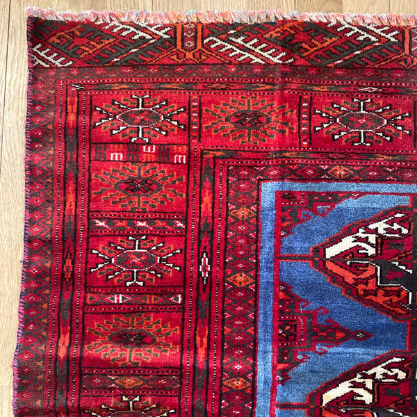 Vintage Rug, 3' x 4' Blue