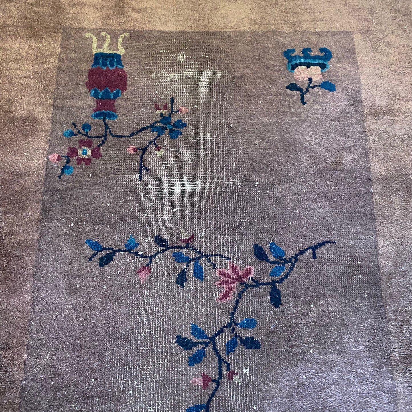 Vintage Rug 3' x 4' 10 Grey