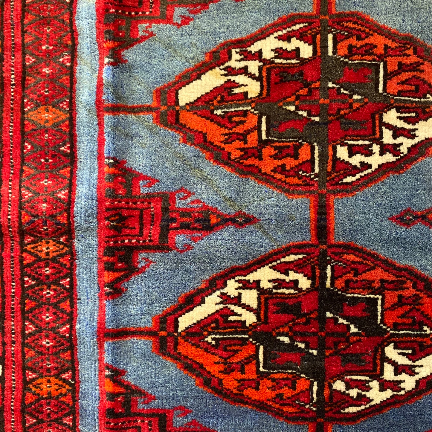 Vintage Rug, 3' x 4' Blue