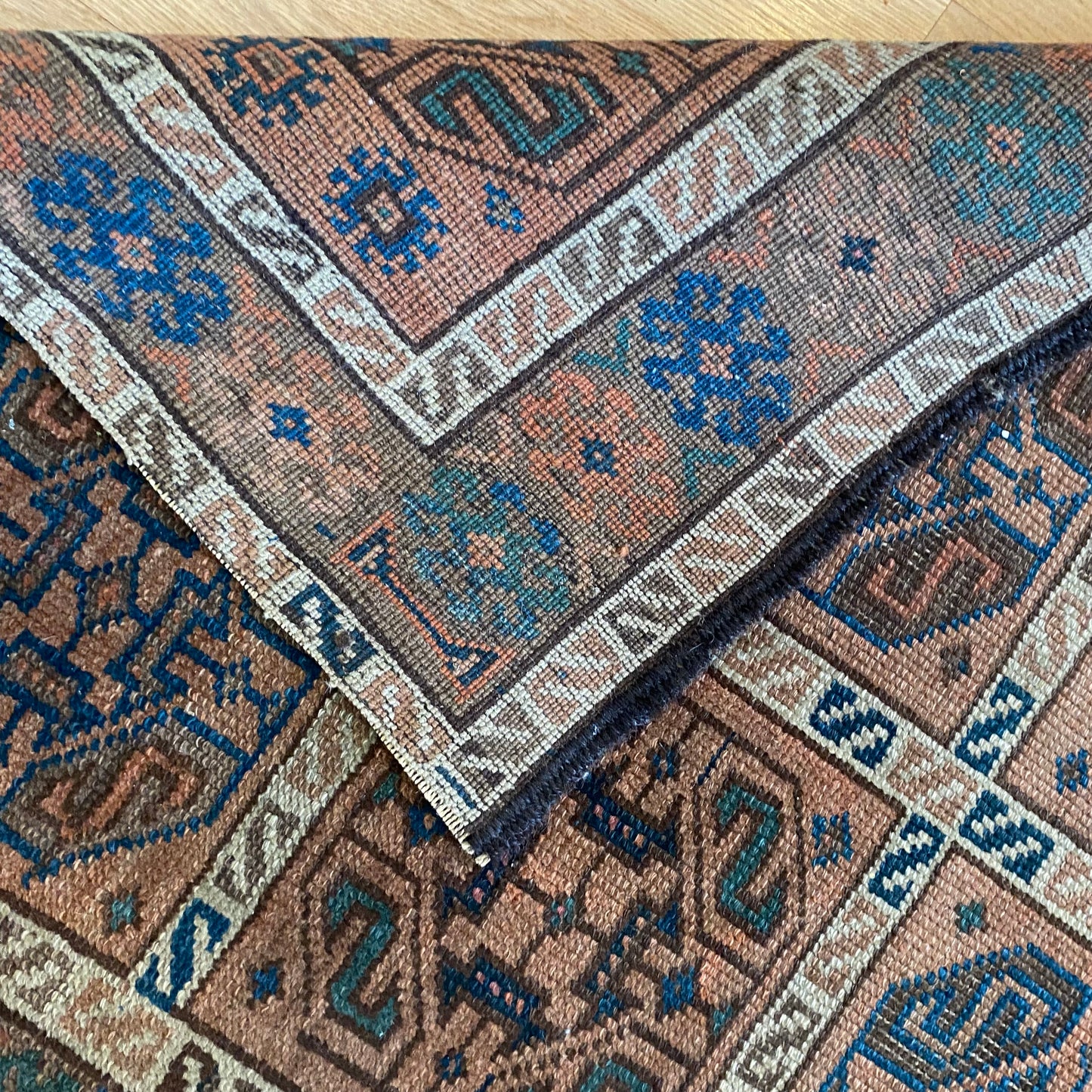 Antique Rug, 2' 9 x 4' 7 Brown