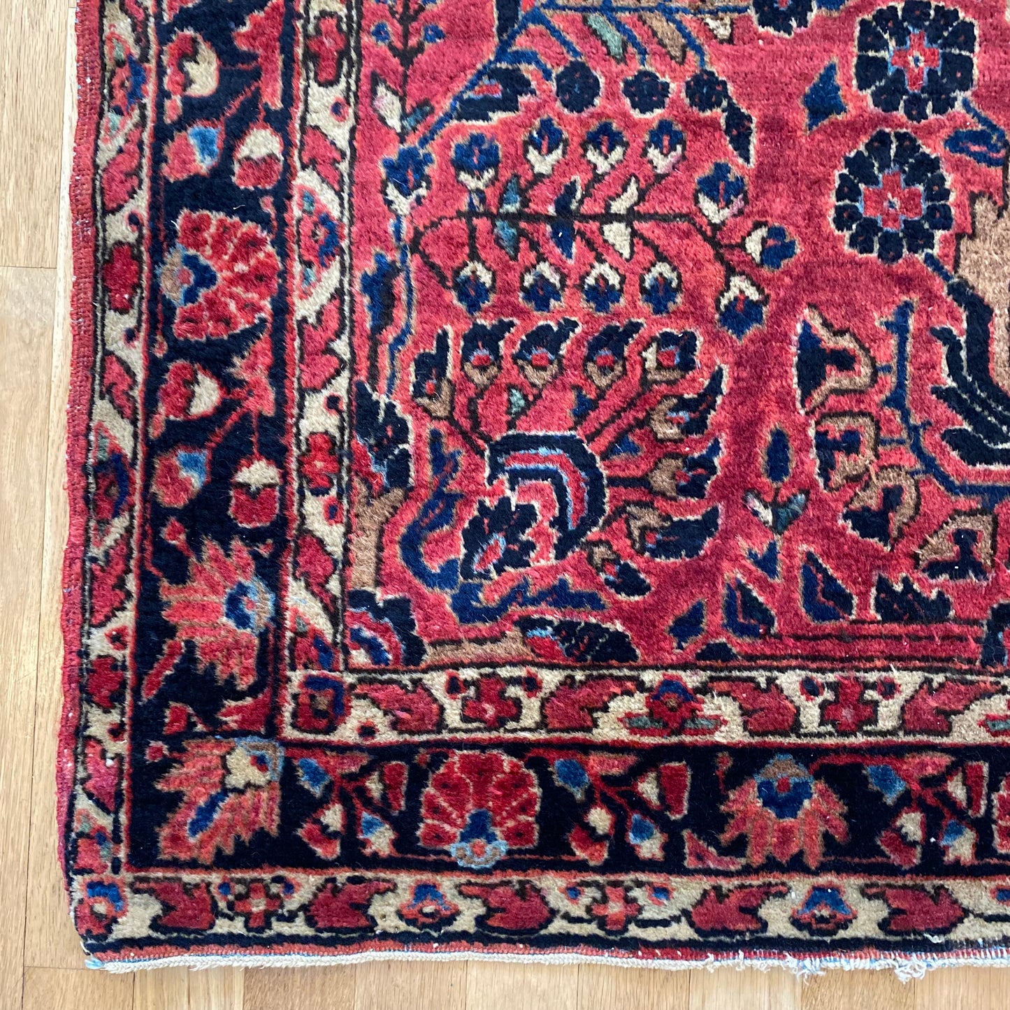 Vintage Rug, 3' 5 x 5' 4 Pink