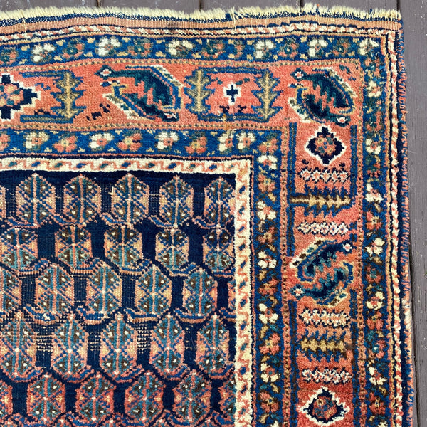 Vintage Rug, 4' x 4' 11 Blue