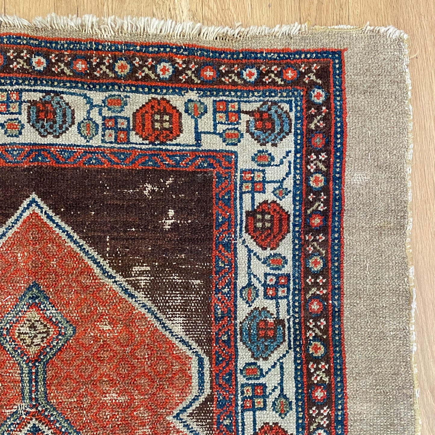 Persian Serab Rug, 2' 11 x 3' 9 Vintage Brown