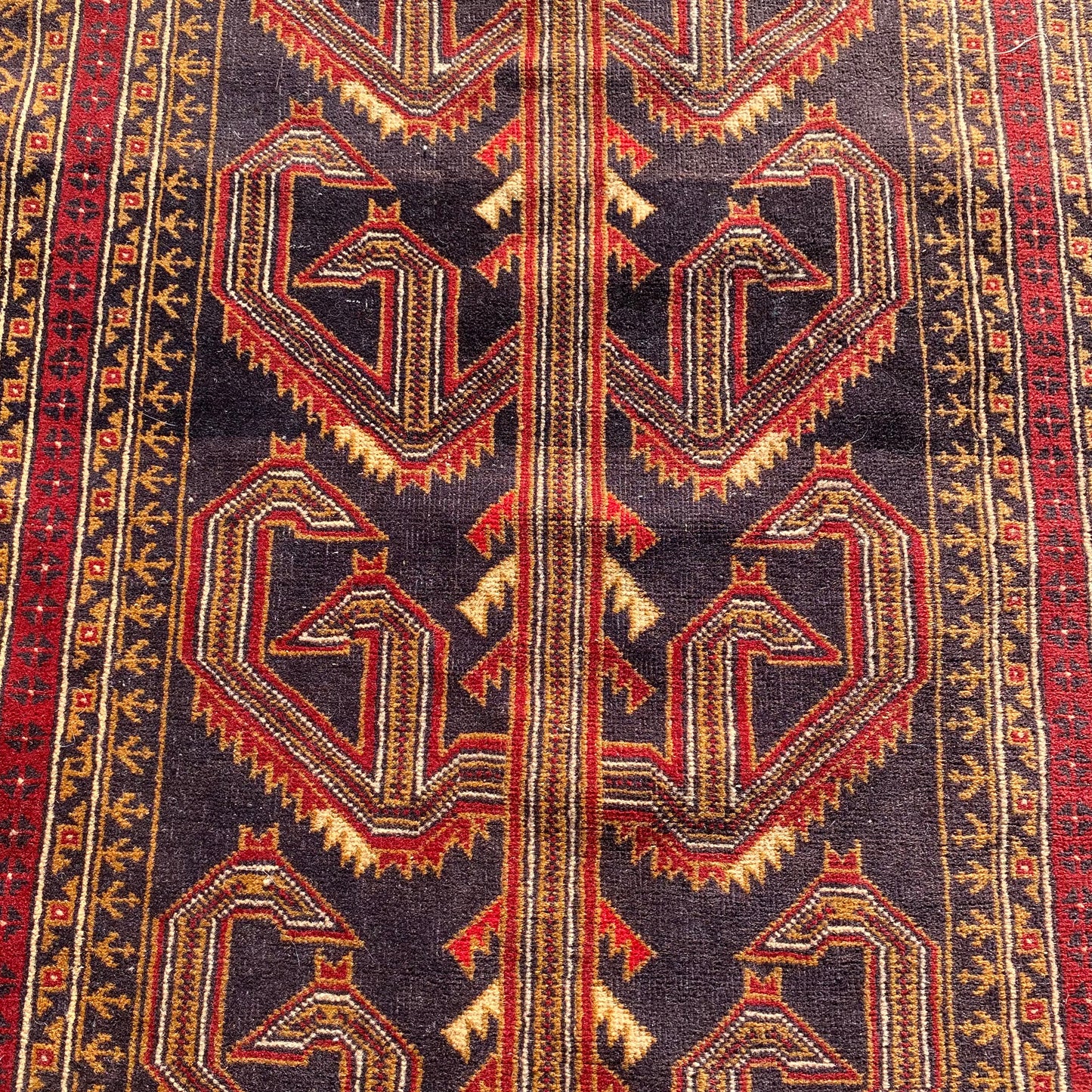 Vintage Rug, 2' 5 x 9' 3 Dark Blue