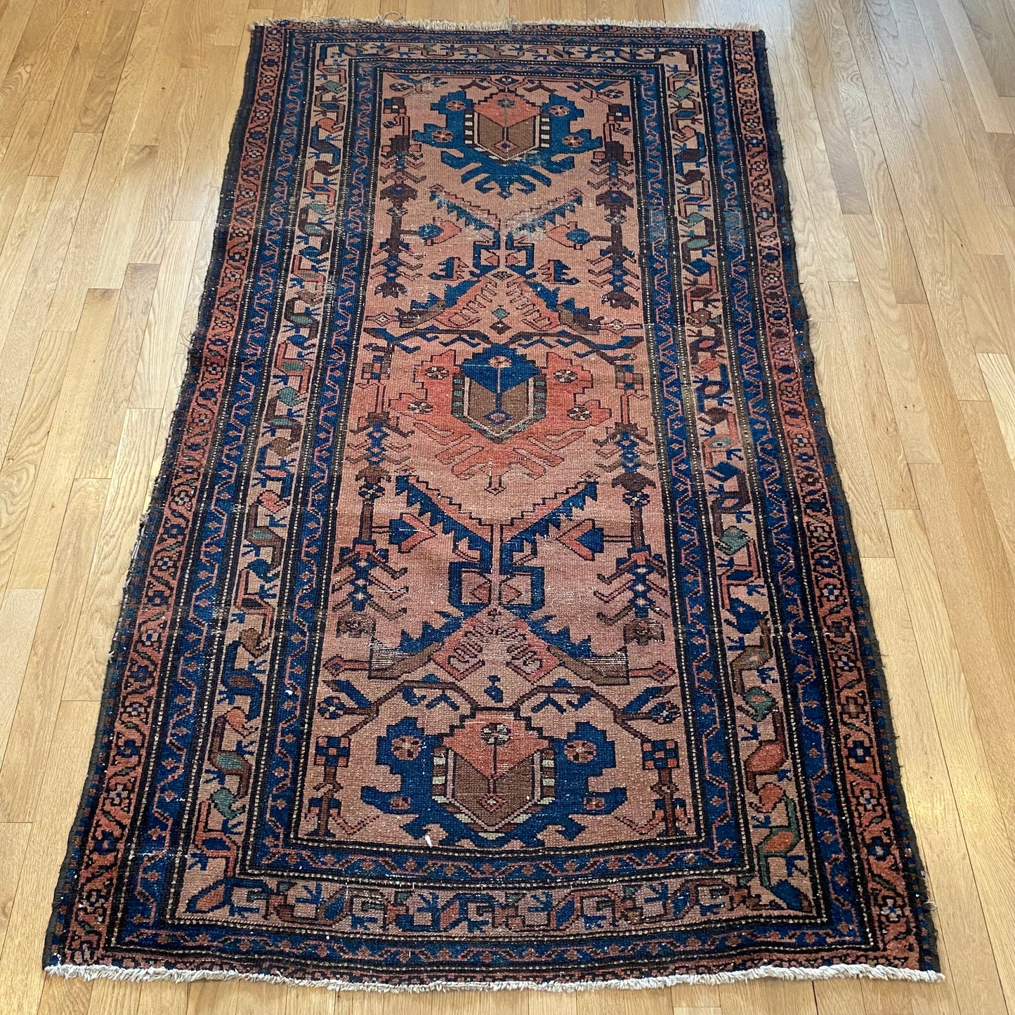 RESERVED Persian Rug, 3' 7 x 6' 4 Vintage Dusty Rose