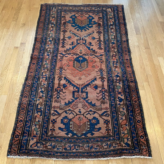 RESERVED Persian Rug, 3' 7 x 6' 4 Vintage Dusty Rose