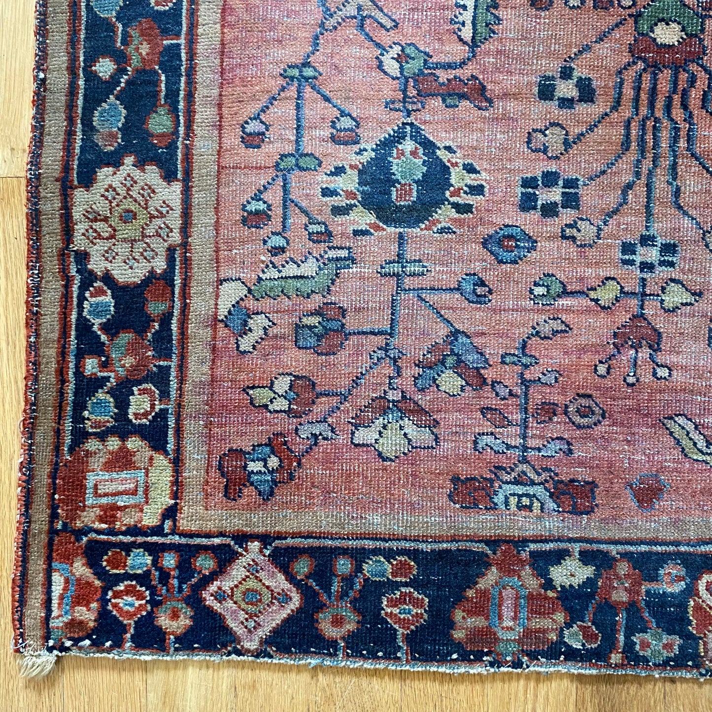 Vintage Rug, 3' 3 x 4' 9 Pink