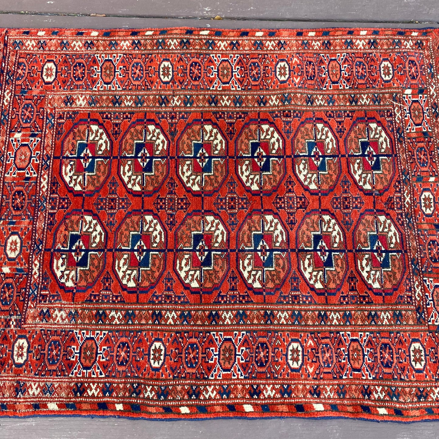 Vintage Rug, 2' 7 x 4' Red Brown