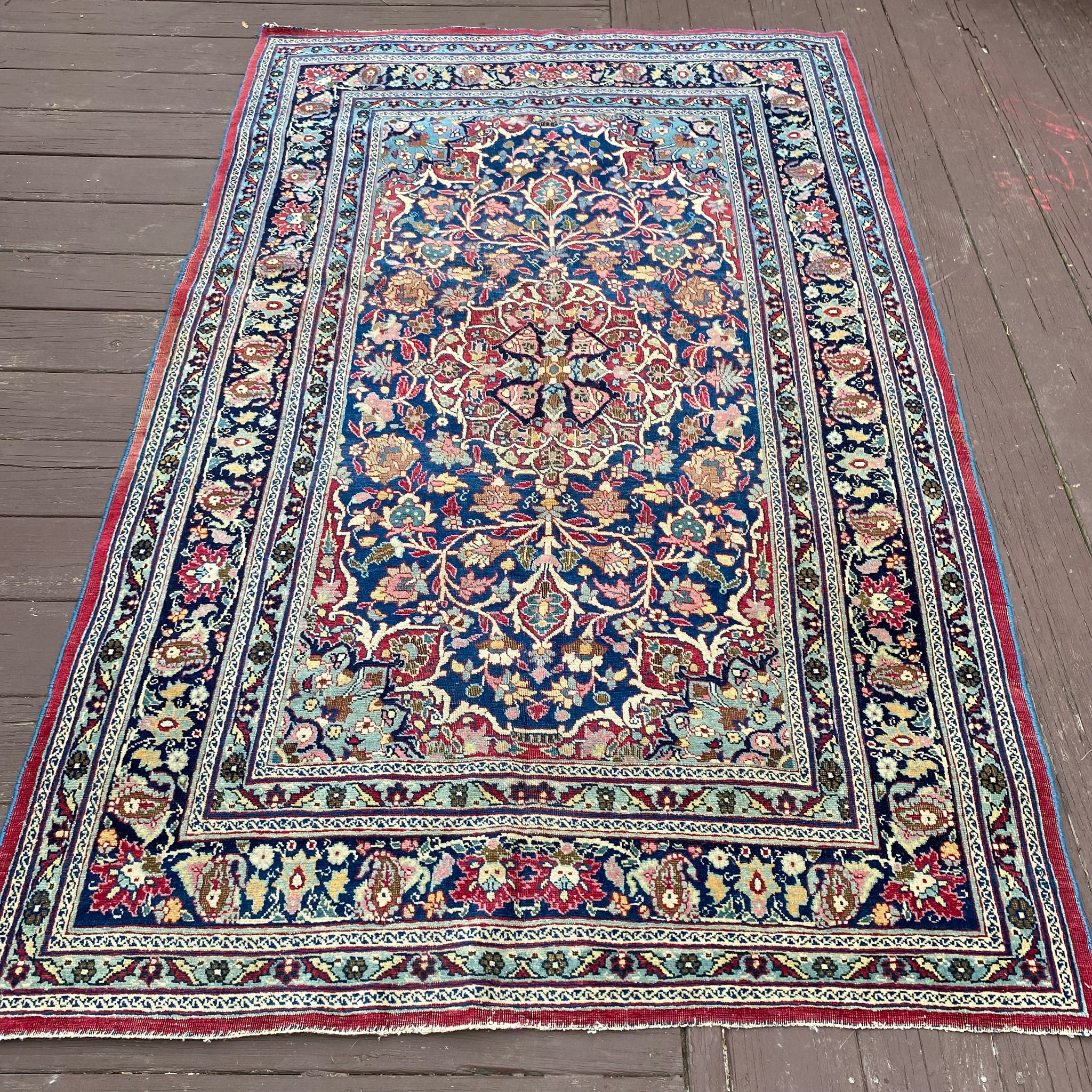 Vintage Rug, 4' 1 x 6' 7 Blue