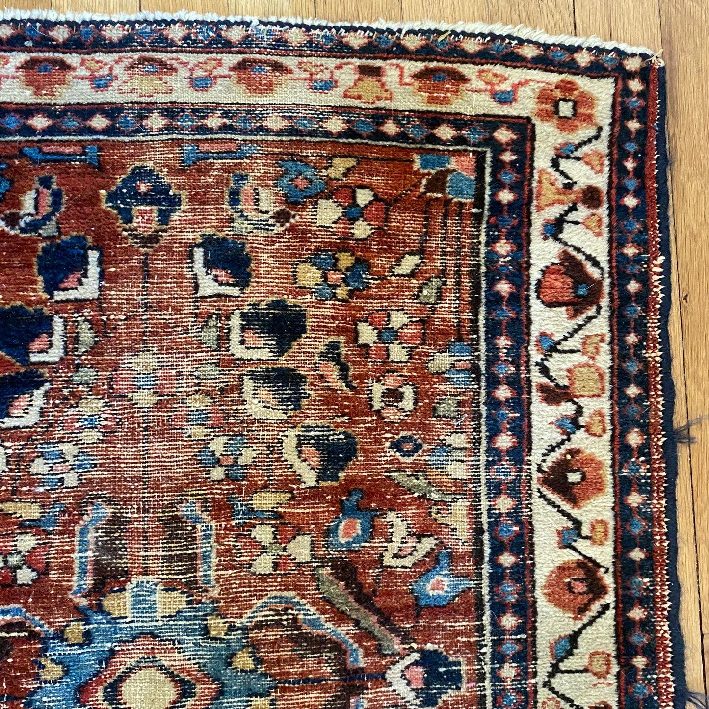Vintage Rug, 2' 3 x 2' 10 Red-Brown