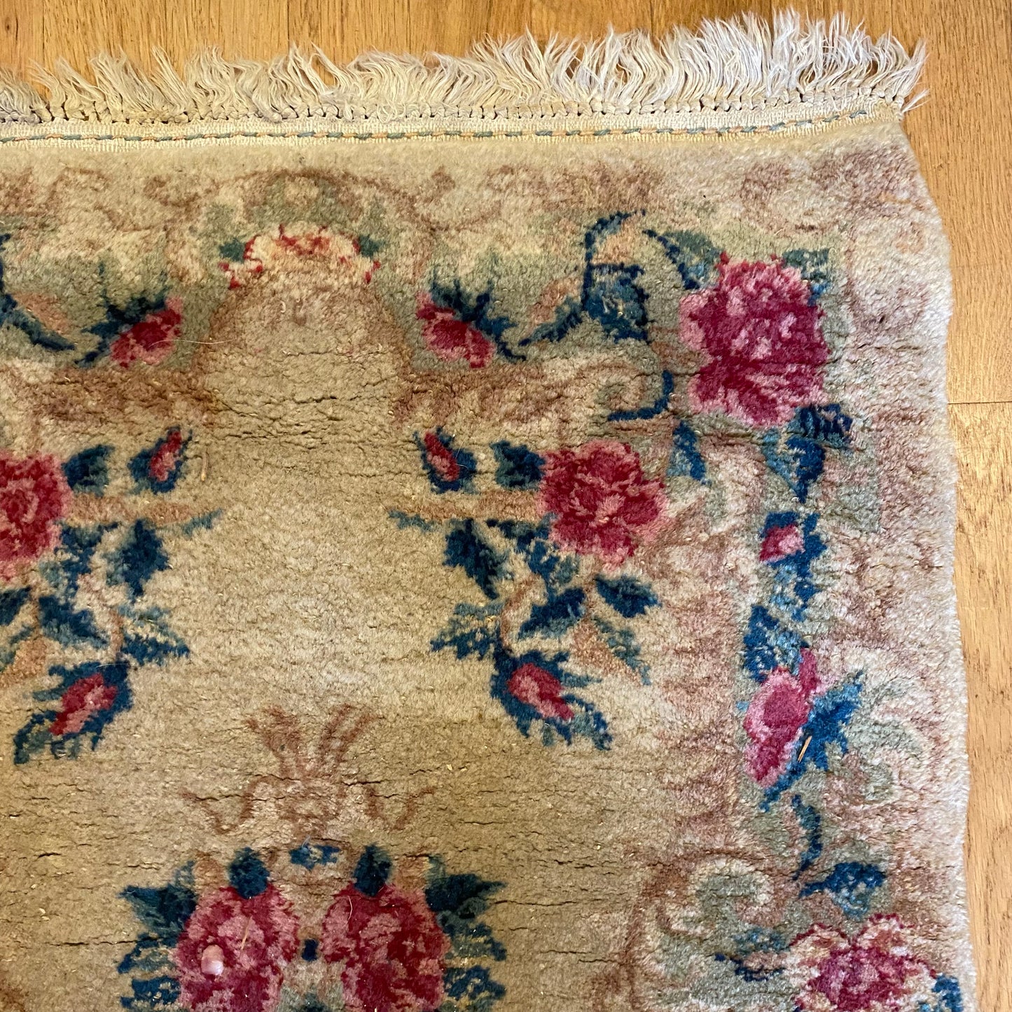 Vintage Rug, 2' x 6' Cream