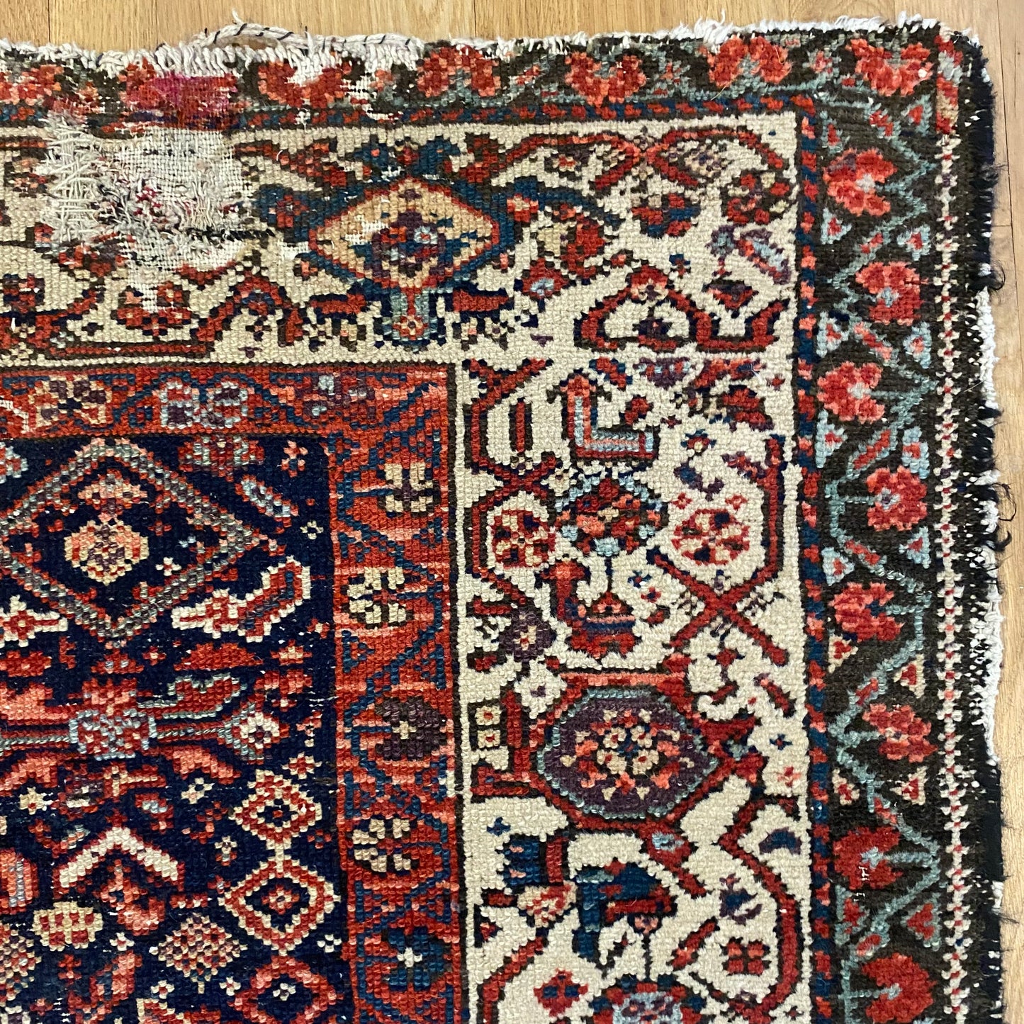 Vintage Rug, 3' 9 x 5' 8 Blue