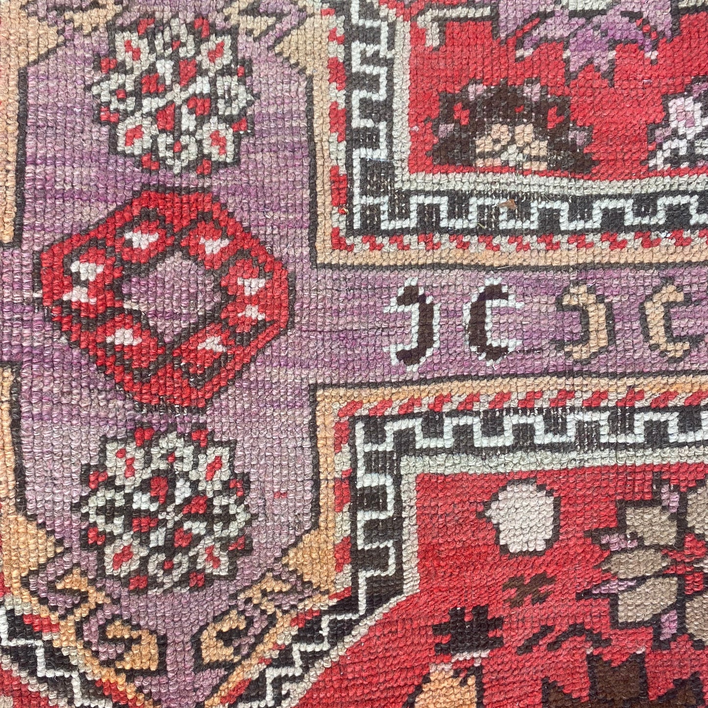 Vintage Rug, 3' 5 x 6' Red