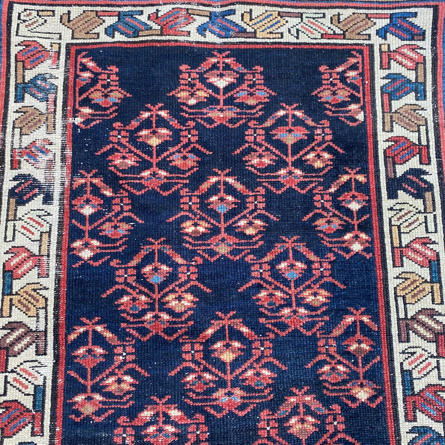 Vintage Rug, 3' 2 x 4' 11 Blue - Jessie's Oriental Rugs
