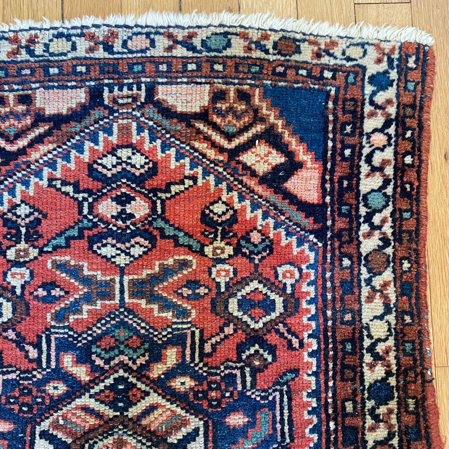 Vintage Rug, 2' x 2' 7 Red