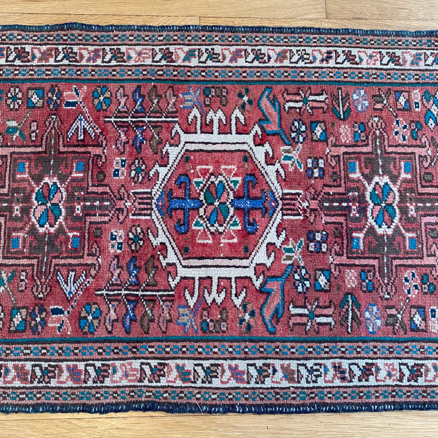 Vintage Rug, 2' x 3' 1 Red