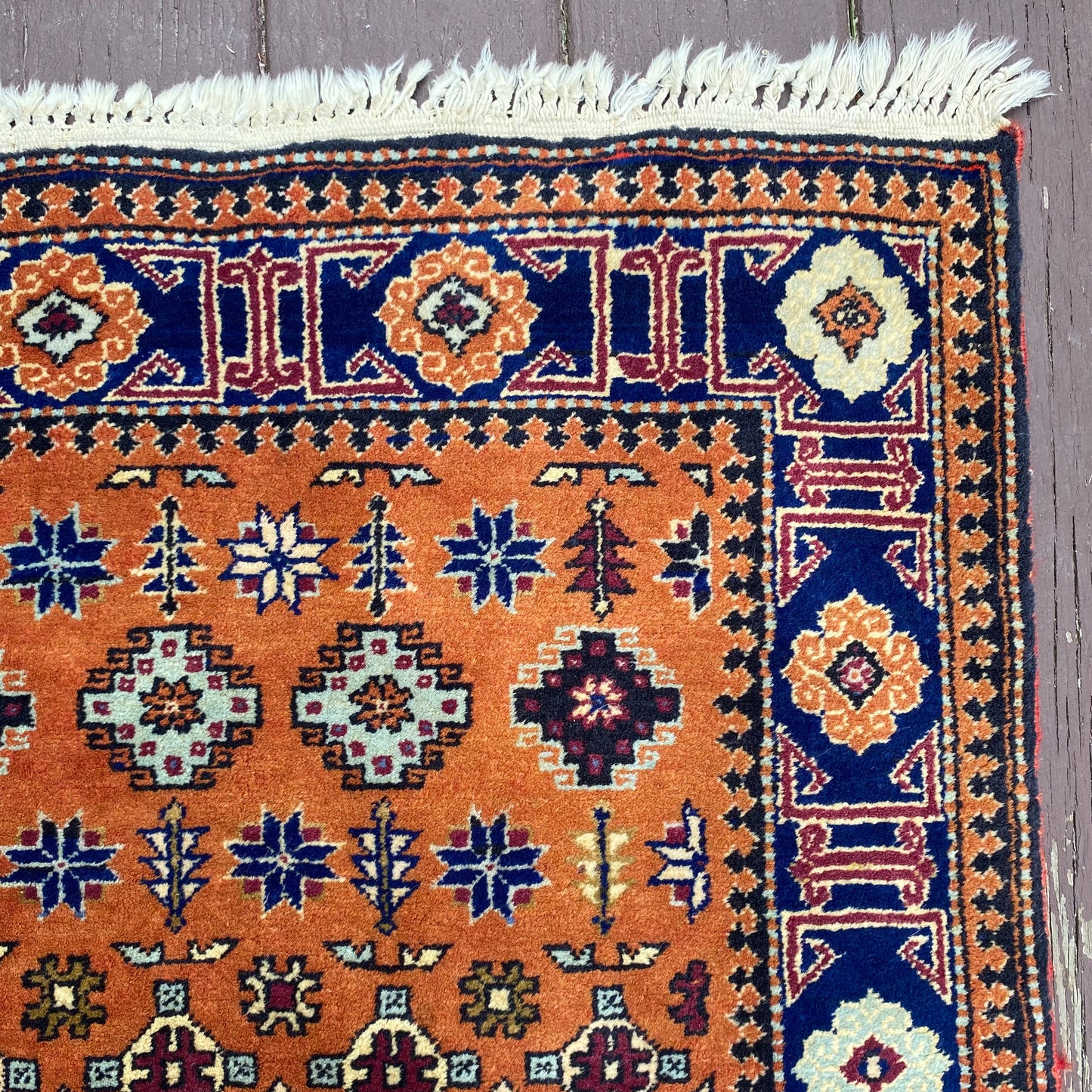Vintage Rug, 2' 6 x 4' 2 Orange Brown