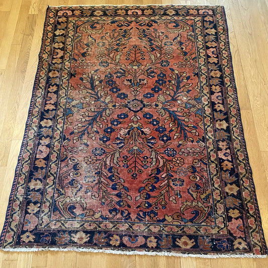 Vintage Rug, 3' 6 x 4' 7 Dusty Rose