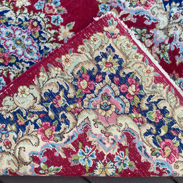 Vintage Rug, 3' 1 x 4' 8 Dark Pink